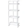Eugene 4-Shelf Bookcase White High Gloss And Chrome