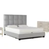 Boswell California King Upholstered Storage 3 Piece Bedroom Set With Camila Dresser + Nightstand -Furniture Store 308180 grey fabric bedroom set signature 01
