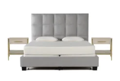 Boswell King Upholstered Storage 3 Piece Bedroom Set With 2 Camila Nightstands