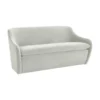 Layne Light Grey Velvet 65" Loveseat 1 Layne Light Grey Velvet 65" Loveseat -Furniture Store 308730 grey fabric settee signature 03