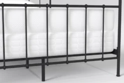 Kyrie Black Full Metal Panel 3 Piece Bedroom Set With Finley Dresser + Nightstand -Furniture Store 308912 black metal bedroom set detail 45