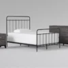 Kyrie Black Full Metal Panel 3 Piece Bedroom Set With Finley Dresser + Nightstand -Furniture Store 308912 black metal bedroom set signature 01