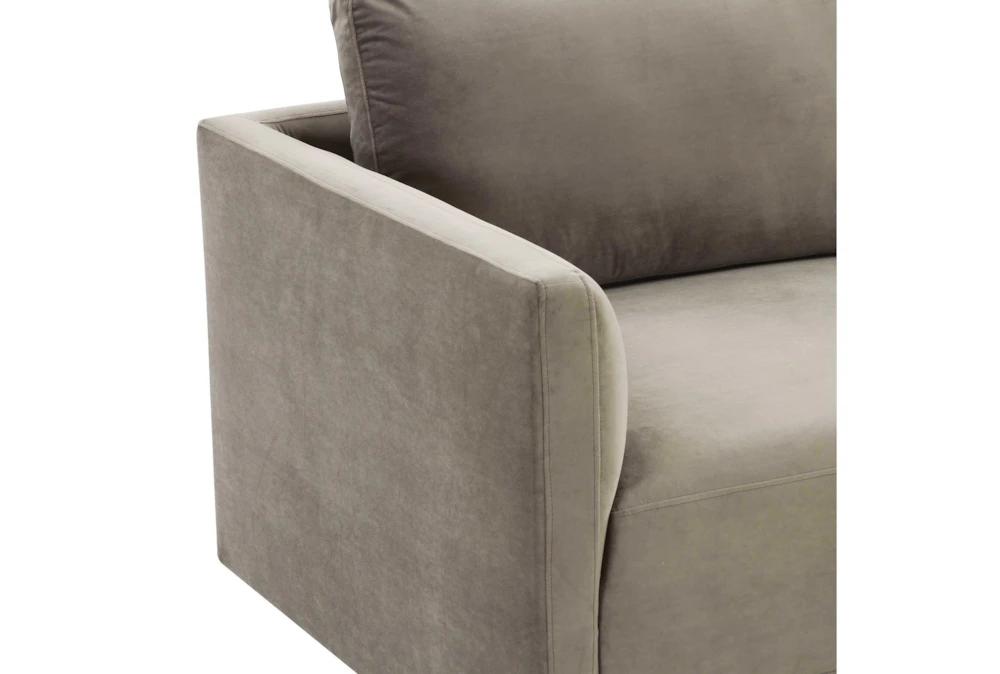 Lyric Taupe Velvet 74" 2 Piece Modular Loveseat 4 Lyric Taupe Velvet 74" 2 Piece Modular Loveseat - Image 2
