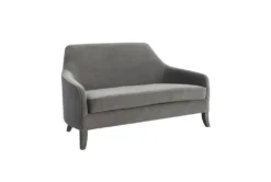 Noel Grey Velvet 64" Loveseat