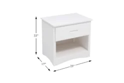 Kory White Nightstand -Furniture Store 309444 white wood nightstand detail 46