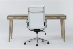 Allen Computer Desk + Moby White High Back Office Chair