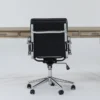 Allen Computer Desk + Moby Black Low Back Office Chair -Furniture Store 309606 grey wood desk and chair set signature 01