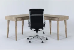 Allen Corner Desk + Moby Black High Back Office Chair