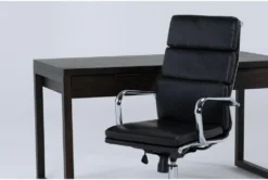 Pierce Espresso Computer Desk + Moby Black High Back Office Chair 7 Pierce Espresso Computer Desk + Moby Black High Back Office Chair -Furniture Store 309634 brown wood desk and chair set side 19