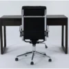 Pierce Espresso Computer Desk + Moby Black High Back Office Chair -Furniture Store 309634 brown wood desk and chair set signature 01