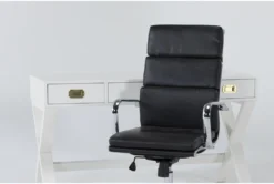 Adams White Desk + Moby Black Low Back Office Chair 7 Adams White Desk + Moby Black Low Back Office Chair -Furniture Store 309646 white wood desk and chair set detail 44