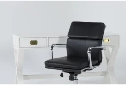 Adams White Desk + Moby Black High Back Office Chair -Furniture Store 309820 white wood desk and chair set detail 44