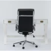 Adams White Desk+ Moby Grey High Back Office Chair -Furniture Store 309821 white wood desk and chair set signature 01