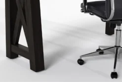Jaxon Corner Desk + Moby Black Low Back Rolling Office Chair -Furniture Store 309846 black wood desk and chair set detail 44