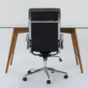 Alton Glass Desk+ Moby Grey High Back Rolling Office Chair 2 Alton Glass Desk+ Moby Grey High Back Rolling Office Chair -Furniture Store 309865 brown wood desk and chair set signature 01