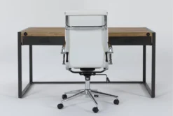Whistler Desk + Moby White High Back Rolling Office Chair