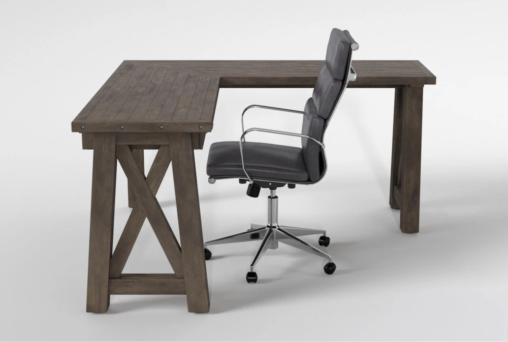 Jaxon Grey Corner Desk+ Moby Grey High Back Rolling Office Chair 6 Jaxon Grey Corner Desk+ Moby Grey High Back Rolling Office Chair - Image 4
