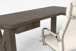 Jaxon Grey Corner Desk + Moby White High Back Rolling Office Chair -Furniture Store 309892 grey wood desk and chair set detail 46