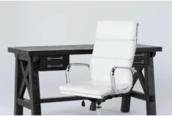 Jaxon Desk + Moby White High Back Rolling Office Chair -Furniture Store 309898 black wood desk and chair set side 21