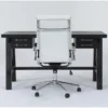Jaxon Desk + Moby White High Back Rolling Office Chair -Furniture Store 309898 black wood desk and chair set signature 01