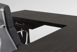 Jaxon Corner Desk+ Moby Grey High Back Rolling Office Chair -Furniture Store 309902 black wood desk and chair set detail 45