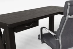 Jaxon Corner Desk+ Moby Grey High Back Rolling Office Chair -Furniture Store 309902 black wood desk and chair set detail 46