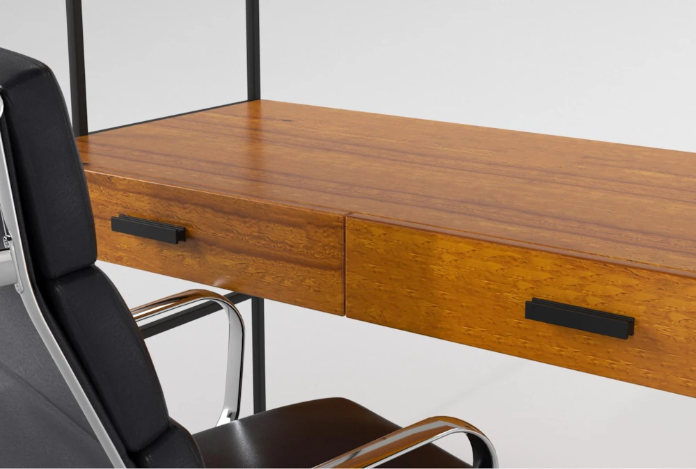 Hollis 49" Wall Desk + Moby Black High Back Rolling Office Chair 8 Hollis 49" Wall Desk + Moby Black High Back Rolling Office Chair - Image 6