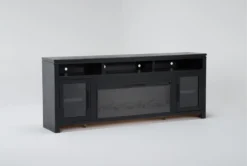 Oxford 84" Fireplace Tv Stand -Furniture Store 310196 brown wood media console side 18