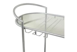 Silver 3-Tier Metal Rolling Bar Cart -Furniture Store 311198 silver metal bar cart detail 44