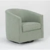 Rove Mint 31" Swivel Glider Accent Chair -Furniture Store 311550 green fabric swivel glider signature 01