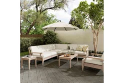 Hancock Natural Outdoor End Table -Furniture Store 311899 beige polyester end table room 85