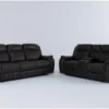 Griffin Grey 2 Piece Power Reclining Sofa & Loveseat Set 1 Griffin Grey 2 Piece Power Reclining Sofa & Loveseat Set -Furniture Store 311987 grey fabric sofa and loveseat set signature 01