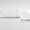 London Optical 2 Piece Sofa & Loveseat -Furniture Store 312032 white fabric sofa and loveseat set signature 01