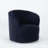 Bijoux "33" Velvet Swivel Chair -Furniture Store 312603 blue fabric swivel signature 01