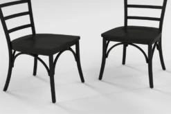 Magnolia Home Harper Chimney Dining Side Chair Set Of 2 By Joanna Gaines -Furniture Store 312736 black wood dining chair detail 44