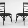 Magnolia Home Harper Chimney Dining Side Chair Set Of 2 By Joanna Gaines -Furniture Store 312736 black wood dining chair signature 01