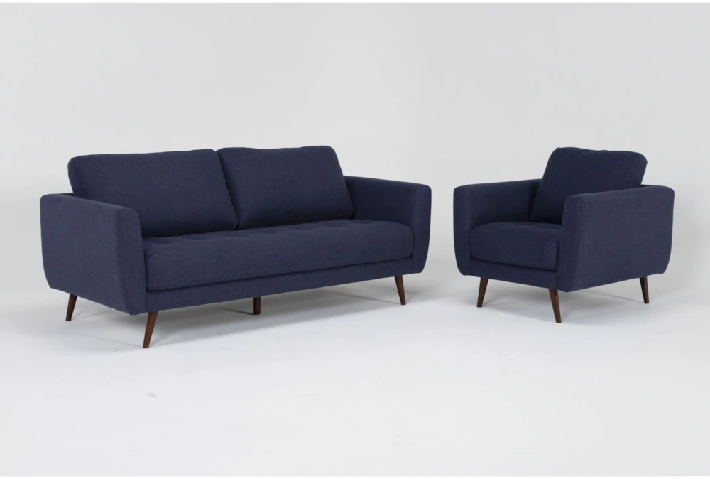 Ginger Denim Sofa & Chair Set 3 Ginger Denim Sofa & Chair Set