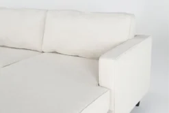 Calais Vanilla 112" 2 Piece Sectional With Right Arm Facing Chaise & Cocktail Ottoman 11 Calais Vanilla 112" 2 Piece Sectional With Right Arm Facing Chaise & Cocktail Ottoman -Furniture Store 313097 white fabric sectional detail 45