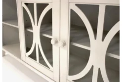 Ferriday 80" White TV Stand -Furniture Store 313256 white wood media console detail 45