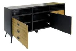 Emory Black 80" Tv Stand 10 Emory Black 80" Tv Stand -Furniture Store 313284 black wood media console detail 45