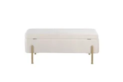 Ella Storage Bench In Gold Steel And Cream Velvet 14 Ella Storage Bench In Gold Steel And Cream Velvet -Furniture Store 313735 white velvet bench back 82