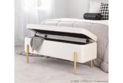 Ella Storage Bench In Gold Steel And Cream Velvet 18 Ella Storage Bench In Gold Steel And Cream Velvet -Furniture Store 313735 white velvet bench room 872