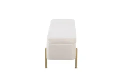 Ella Storage Bench In Gold Steel And Cream Velvet 15 Ella Storage Bench In Gold Steel And Cream Velvet -Furniture Store 313735 white velvet bench side 14
