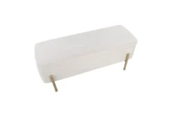 Ella Storage Bench In Gold Steel And Cream Velvet 17 Ella Storage Bench In Gold Steel And Cream Velvet -Furniture Store 313735 white velvet bench top 312