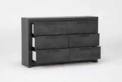 Derrie Black 6 Drawer Dresser -Furniture Store 313930 black mdf dresser detail 44