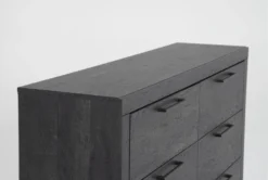 Derrie Black 6 Drawer Dresser -Furniture Store 313930 black mdf dresser detail 46