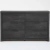 Derrie Black 6 Drawer Dresser -Furniture Store 313930 black mdf dresser signature 01