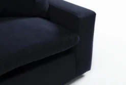 Utopia Modular Twilight 4 Piece Velvet Sectional With Left Arm Facing Chaise -Furniture Store 313960 blue fabric living room set detail 46