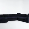 Utopia Modular Twilight 4 Piece Velvet Sectional With Left Arm Facing Chaise 1 Utopia Modular Twilight 4 Piece Velvet Sectional With Left Arm Facing Chaise -Furniture Store 313960 blue fabric living room set signature 01