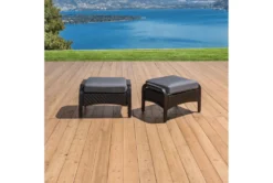 Sagrada Outdoor Ottomans With Grey Polyester Cushions Set Of 2 -Furniture Store 314269 brown metal ottoman room 85